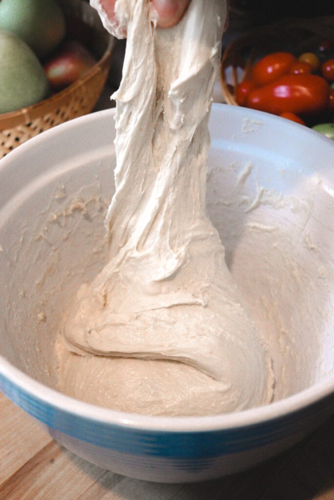 Stretching and folding sourdough bread. How to make Sourdough Bread- Beginner's Guide