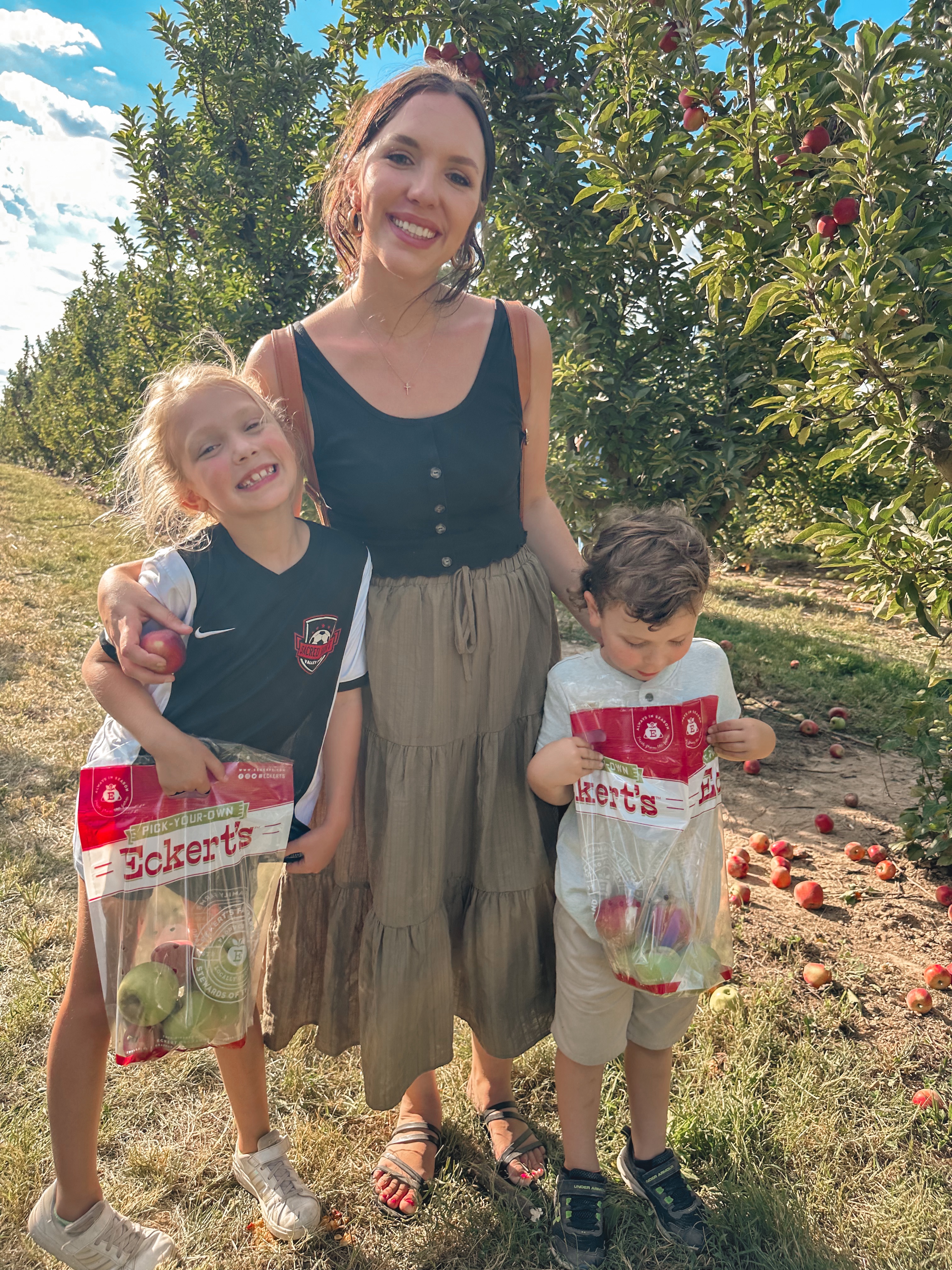 Apple picking with kids