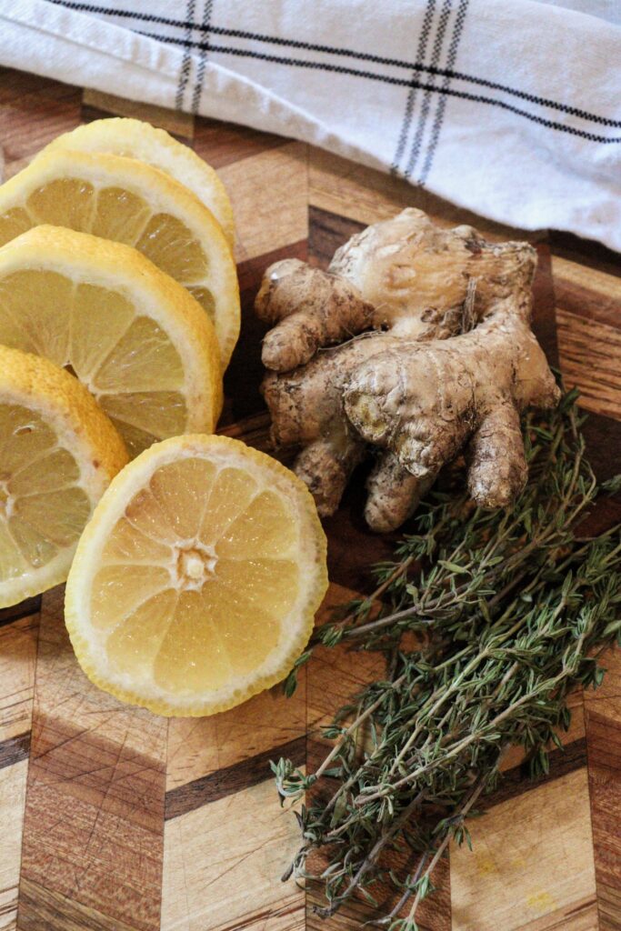 Honey, Lemon, Thyme, Ginger Cough Syrup 